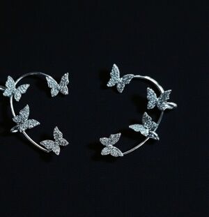Elegant Silver Butterfly Ear Cuff
